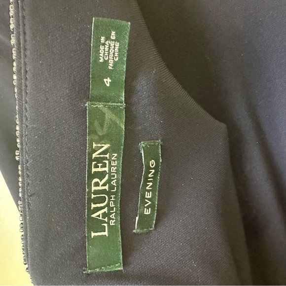 Ralph Lauren Embellished Evening Gown Navy Dress SZ 4 - Picture 11 of 14